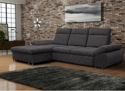 Living room Textile L-shape Sofas Brown Corner sofa Couch Upholstered furniture Sofa bed new